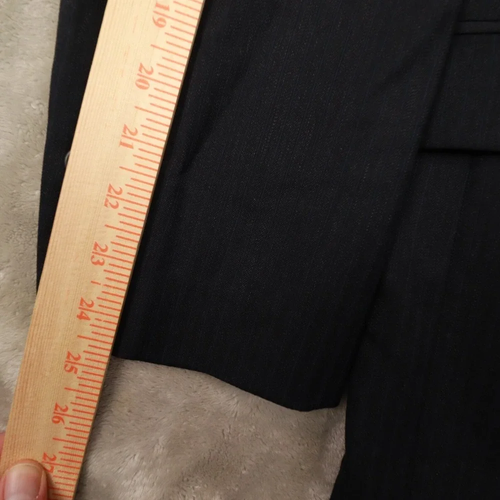 Chaps Ralph Lauren Vintage Men's 40R Navy Blue Herringbone Blazer Heritage‎ 90s